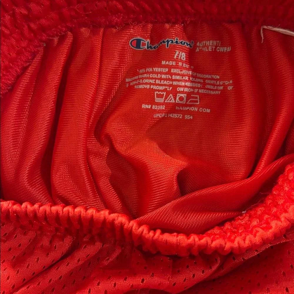 Champion Kids Bright Red Mesh Shorts 7/8